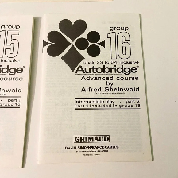 Vintage 1979 Autobridge Game  Grimaud For Intermediate to Advanced Players - Picture 15 of 15